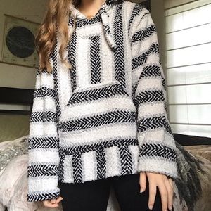 White and Black Drug Rug